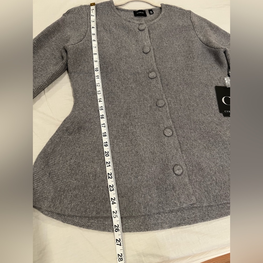 Cyrus Charcoal Button-Up Women's Cardigan - Picture 7 of 7